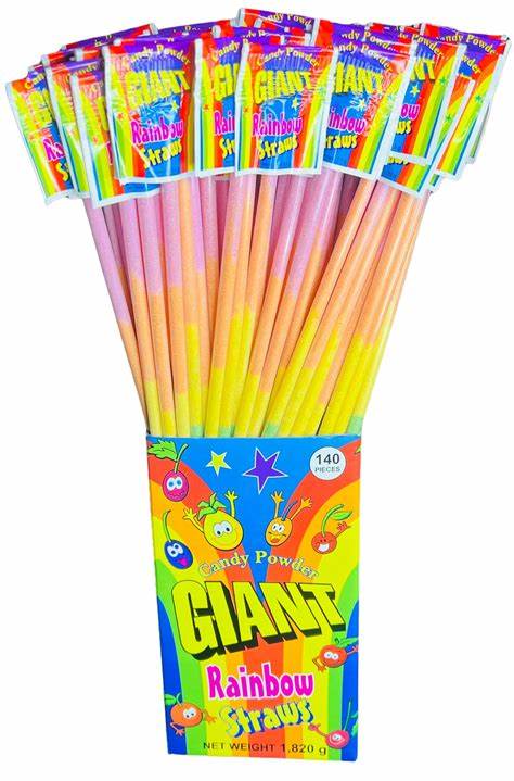 Giant Rainbow Straws